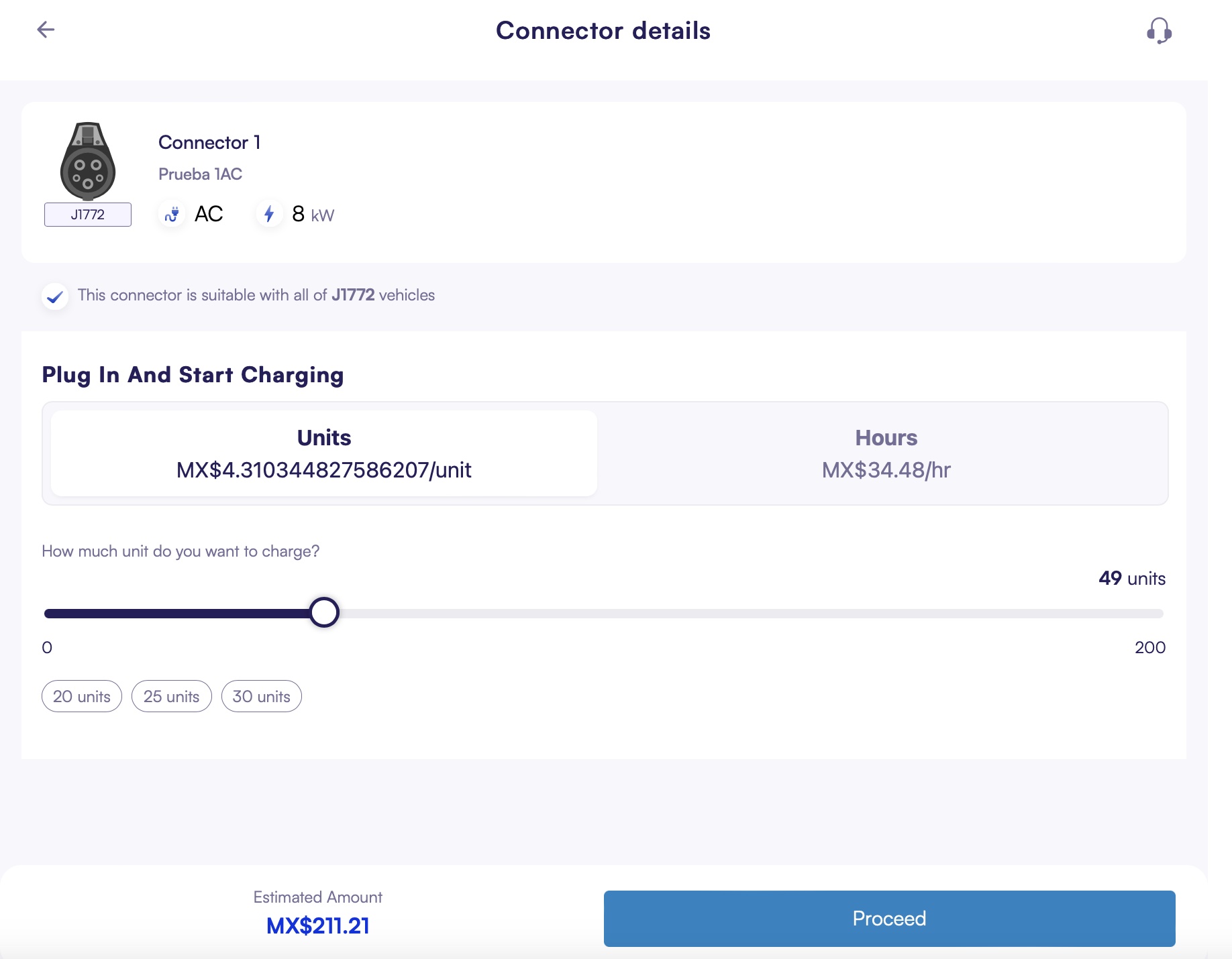 user-charging session